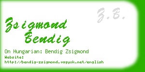 zsigmond bendig business card